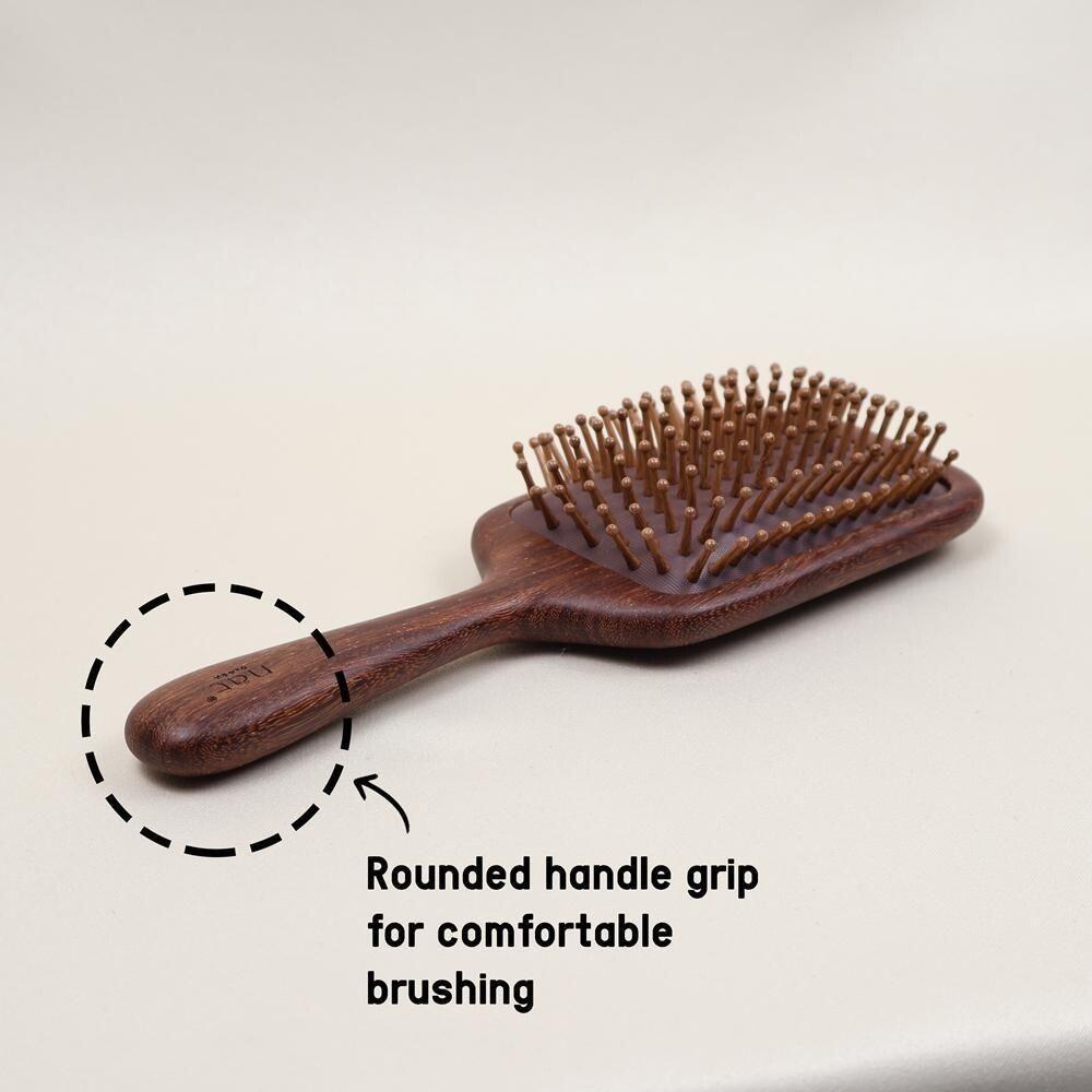 NAT High Quality Red Sandalwood Non-Static Non-Toxic No Coloring Paddle Hair Brush Hair Accessories - BW81