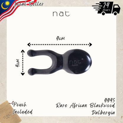 NAT Natural Precious African Blackwood Dalbergia Wood Wooden Comfort Massage Anti-Static Eye & Nose Gua Sha - 9945