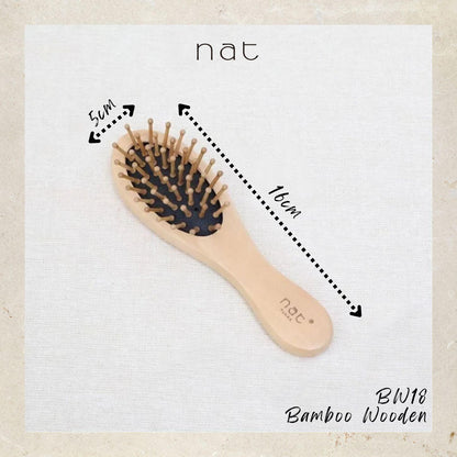 NAT Natural Portable Wood High Quality Wooden Comb Paddle Brush Hair Accessories - BW18