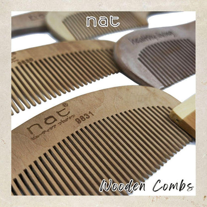 NAT Assorted Natural Green Sandalwood Anti-Static Non-Toxic Non-Coloring Combs