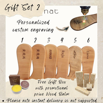 NAT Natural Bamboo Wood High Quality Wooden Comb Paddle Brush Hair Accessories - BW8