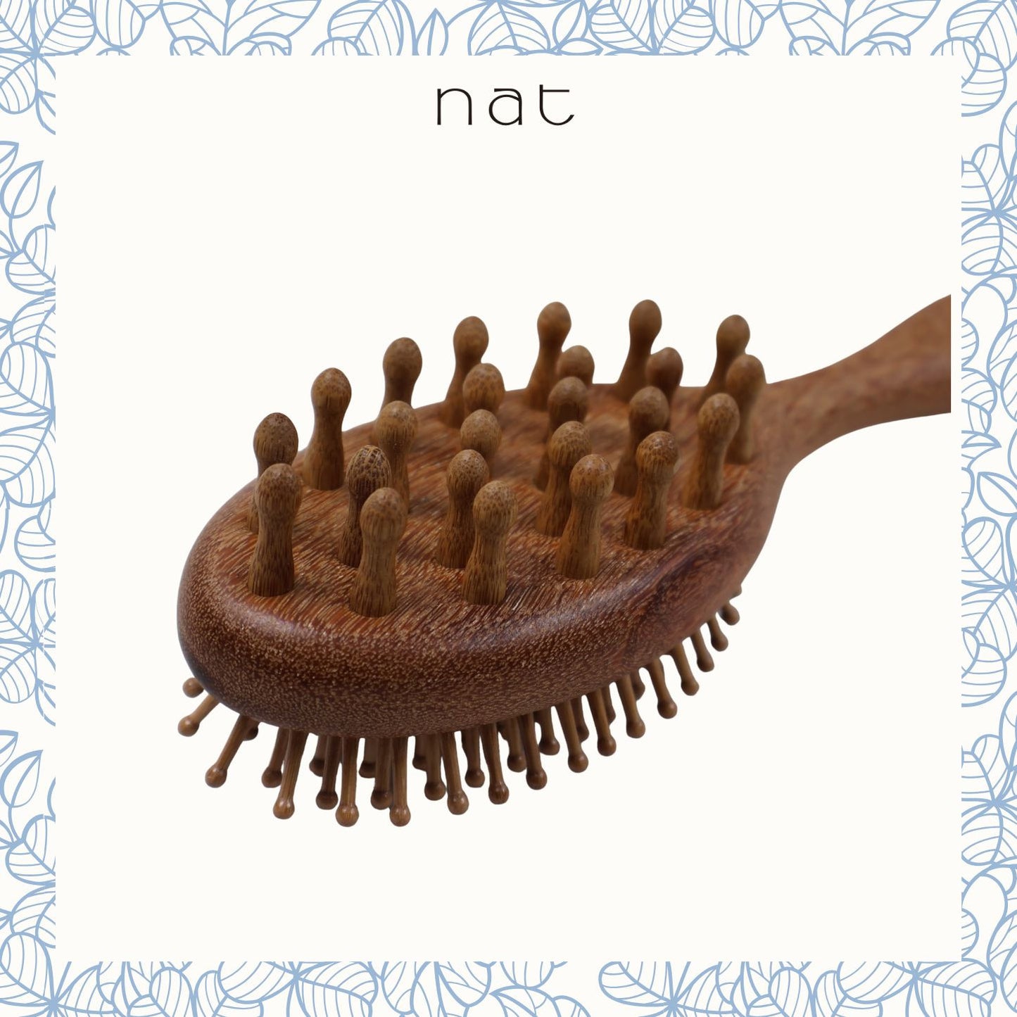 NAT Natural Massaging Massage Red Sandalwood Paddle Brush [BW83]