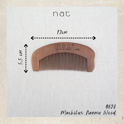 NAT Natural Machilus Nanmu Anti Static Wooden Gentle Scalp Care Comb - 9628