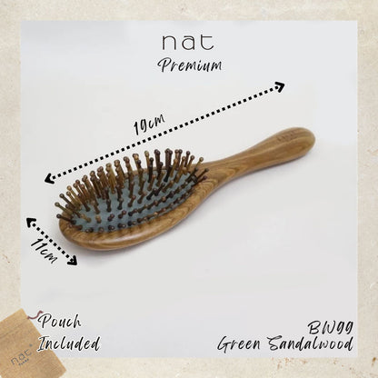 NAT Assorted Natural Green Sandalwood Anti-Static Non-Toxic Non-Coloring Combs