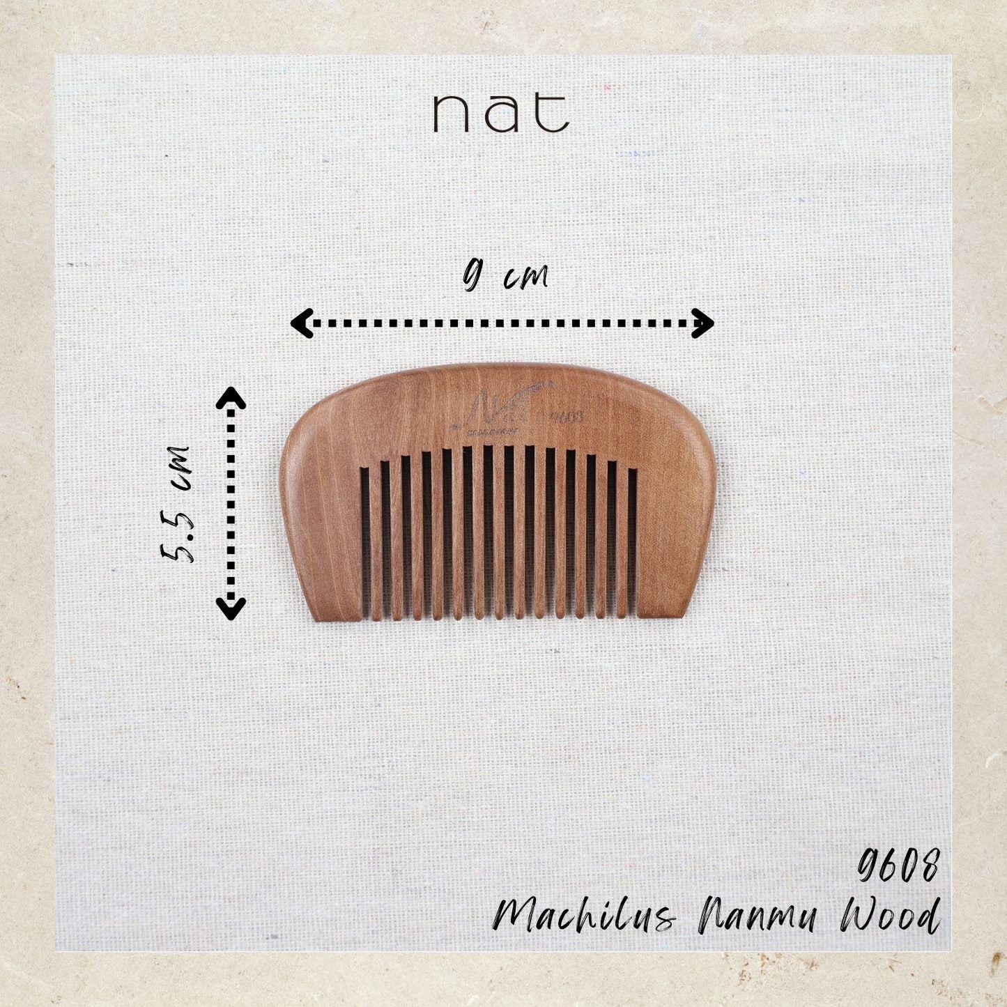 NAT Natural Small Machilus Nanmu Anti Static Wooden Care Comb - 9608