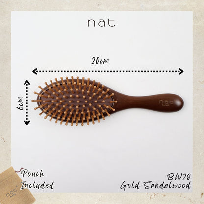 NAT Assorted Natural Red Sandalwood Anti-Static Non-Toxic Non-Coloring Combs and Massage Tools