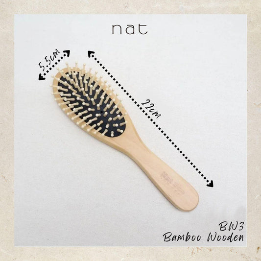 NAT Natural Wood High Quality Wooden Comb Paddle Brush Hir Accessories - BW3