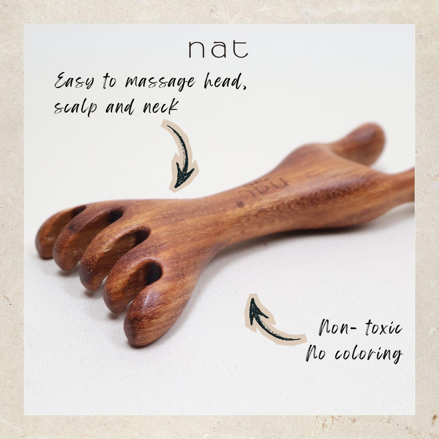 NAT Natural Peruvian Balsamo Massage Anti-Static Multifunctional Gua Sha Gentle Care - 1002