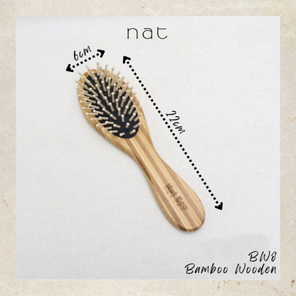 NAT Natural Bamboo Wood High Quality Wooden Comb Paddle Brush Hair Accessories - BW8