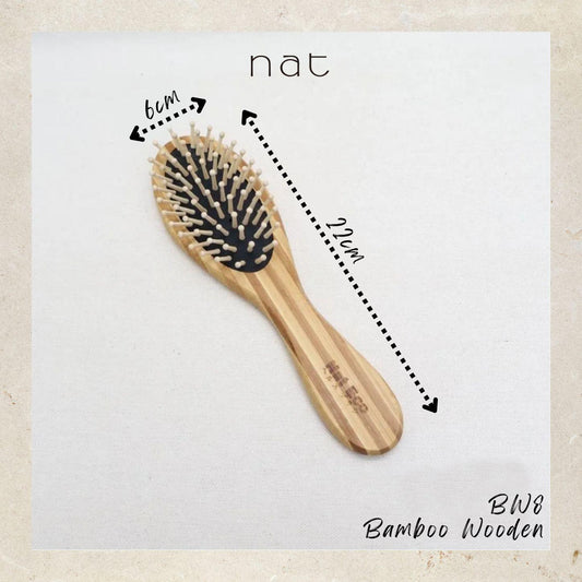 NAT Natural Bamboo Wood High Quality Wooden Comb Paddle Brush Hair Accessories - BW8