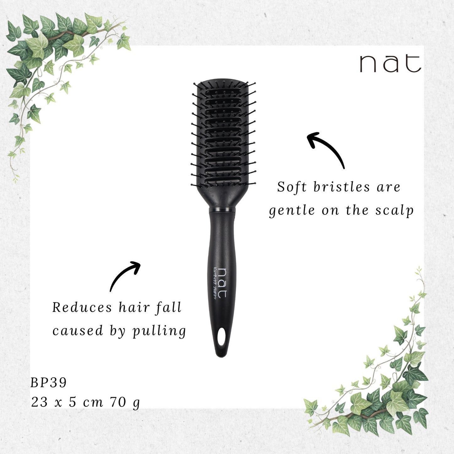 NAT PRO Professional Nylon Stylist Air Cushion Brushes with Ergonomic Grip