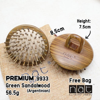 NAT PREMIUM Assorted Natural Wood Anti-Static Non-Toxic Non-Coloring Combs