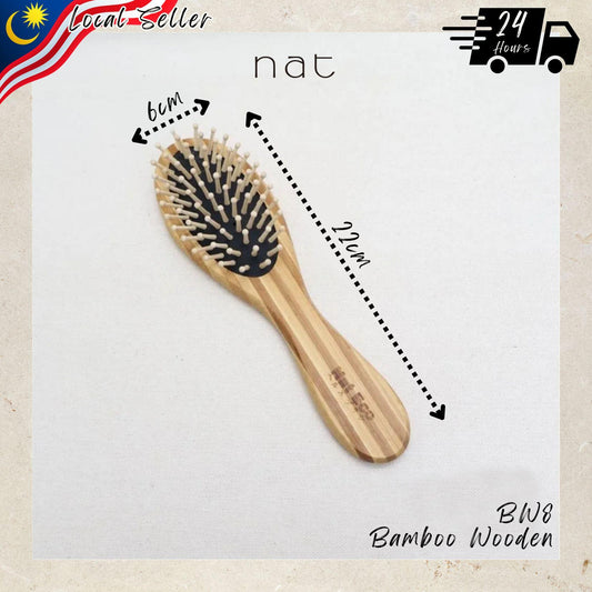 NAT Natural Bamboo Wood High Quality Wooden Comb Paddle Brush Hair Accessories - BW8