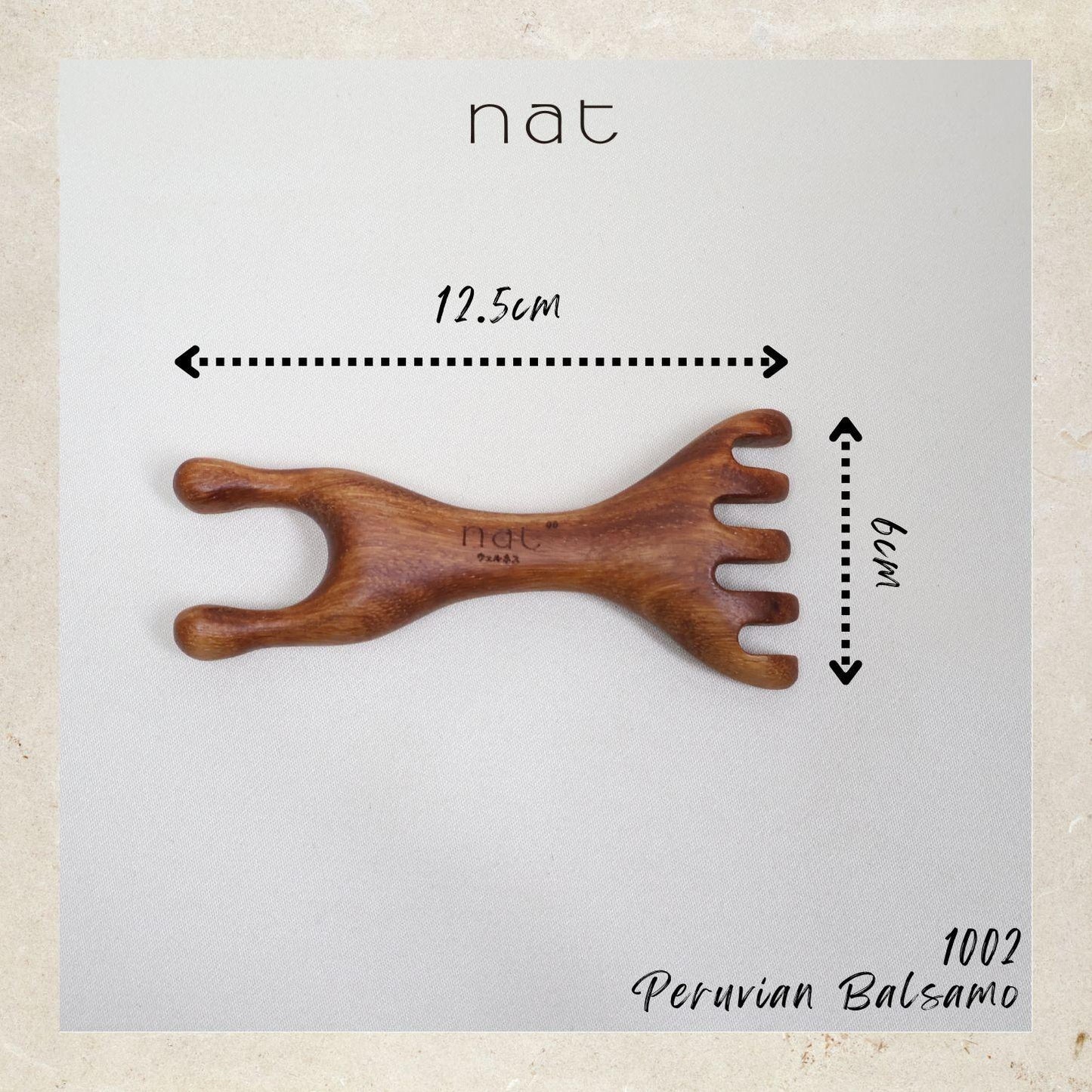 NAT Natural Peruvian Balsamo Massage Anti-Static Multifunctional Gua Sha Gentle Care - 1002