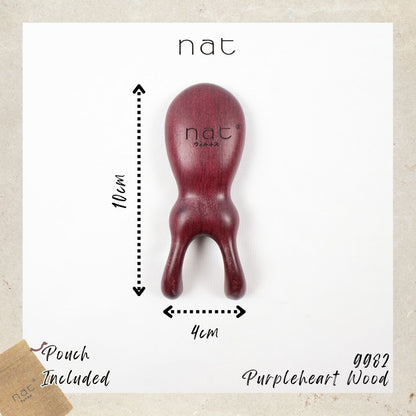 NAT Natural Purpleheart Hardwood Wooden Anti-Static Wood Combs