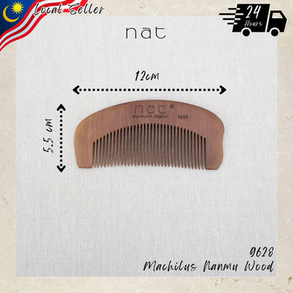 NAT Natural Machilus Nanmu Anti Static Wooden Gentle Scalp Care Comb - 9628