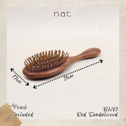 NAT Assorted Natural Red Sandalwood Anti-Static Non-Toxic Non-Coloring Combs and Massage Tools
