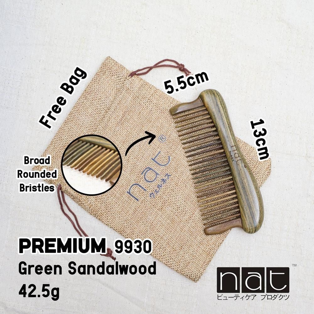 NAT PREMIUM Assorted Natural Wood Anti-Static Non-Toxic Non-Coloring Combs